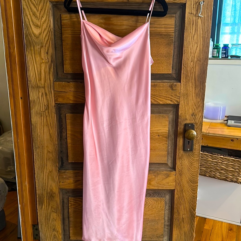 Slinky Pinky Slip Dress Bebe